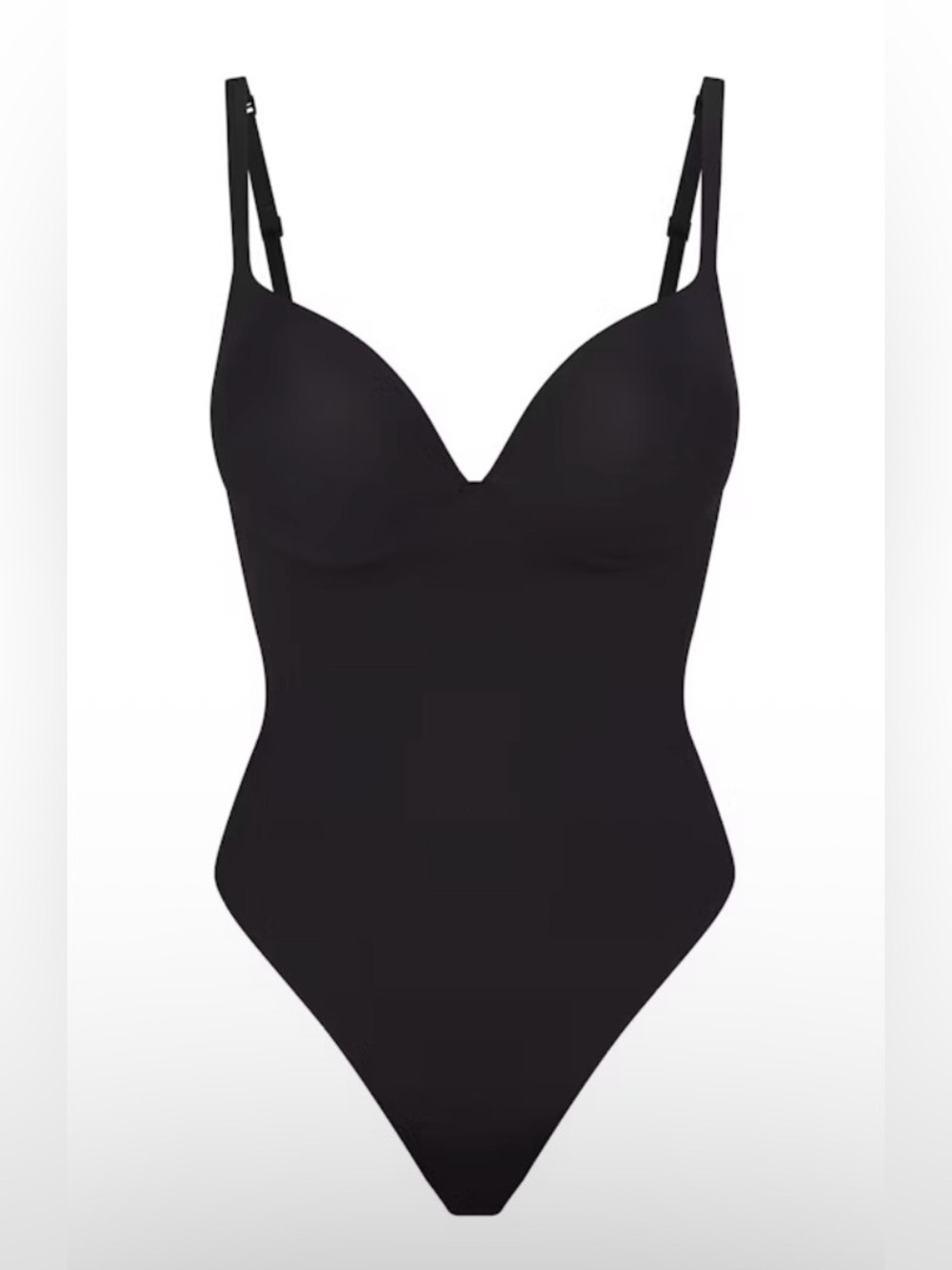 Skims ultimate body thong bodysuit color onyx